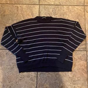 Navy striped brandy sweater